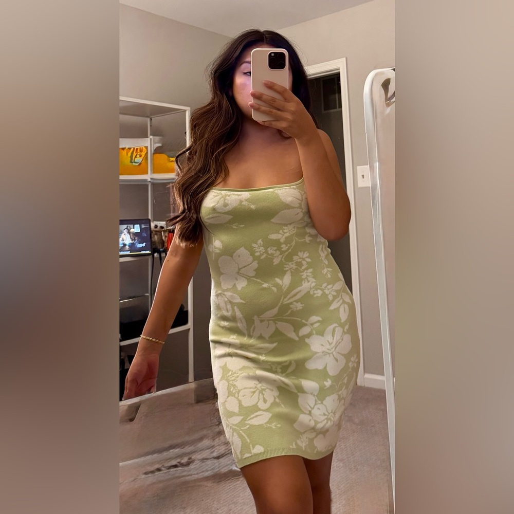 Abercrombie and Fitch Jacquard Open Back Mini Dress - Picture 1 of 5